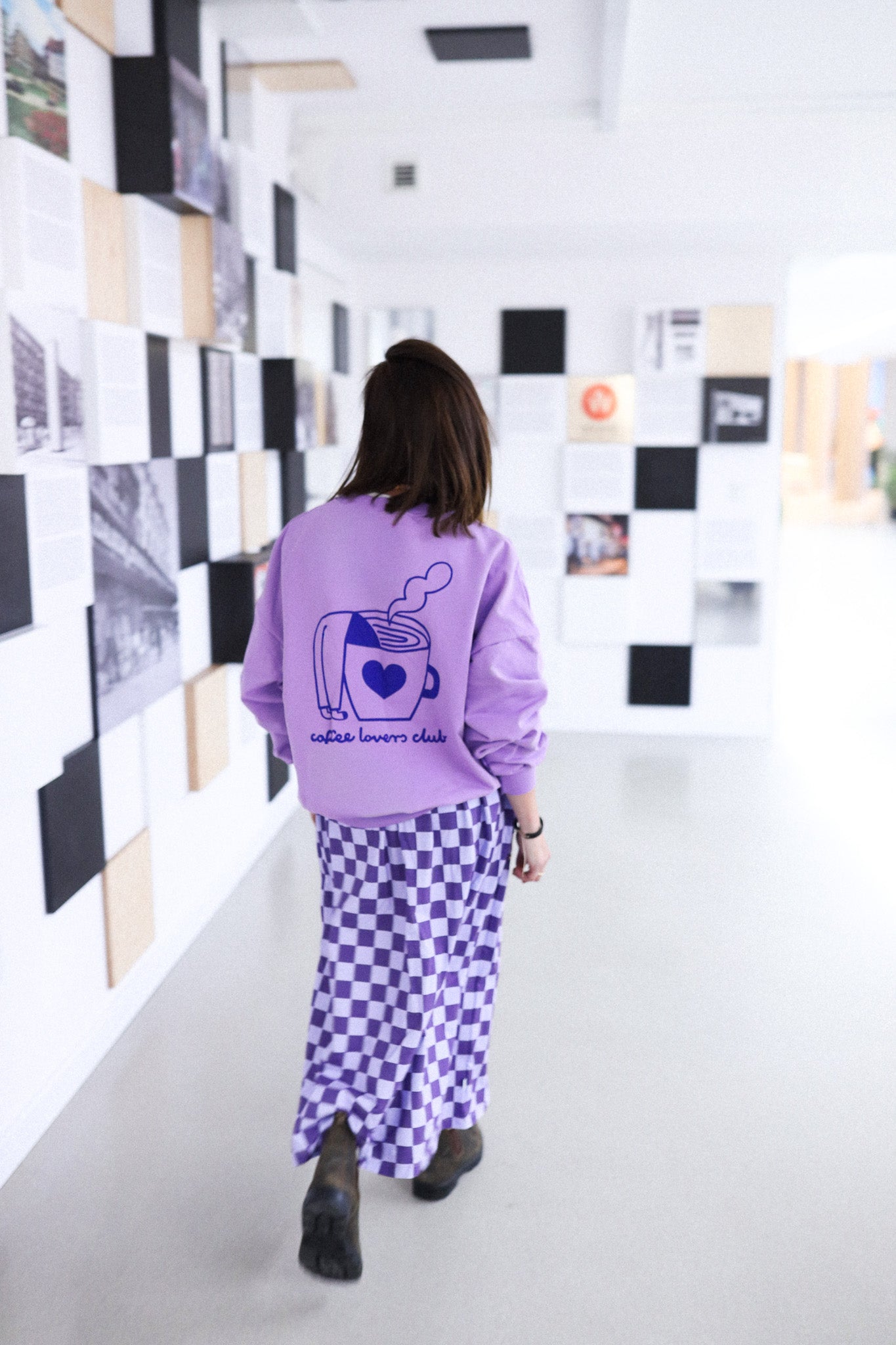 SCHACHBRETT LILA - ERWACHSENEN ROCK