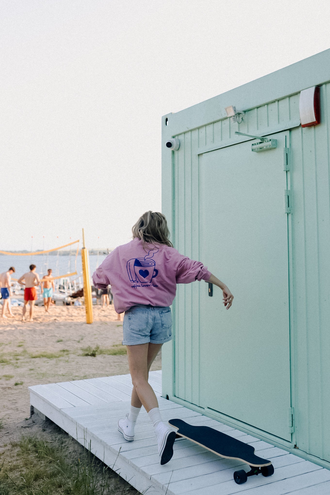 PRE ORDER - BIG COFFEE LOVER AUF ALTROSA - ERWACHSENEN SWEATSHIRT