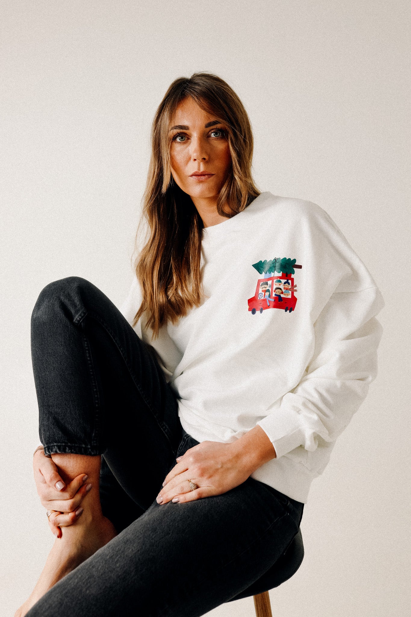 ERWACHSENEN SWEATSHIRT WEIHNACHTEN AUF OFF WHITE LIEFERUNG CA. 14 dontgrowup