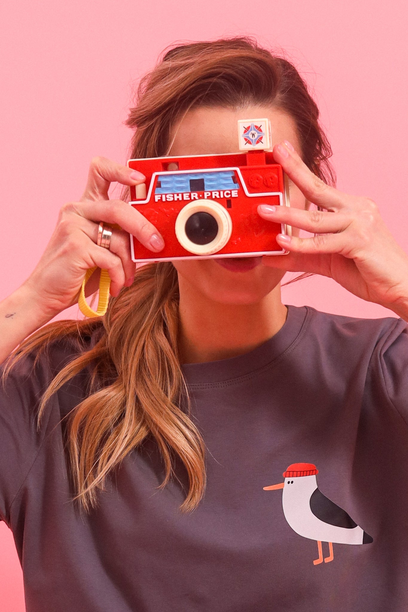 MÖWE AUF GRAU - ERWACHSENEN T-SHIRT