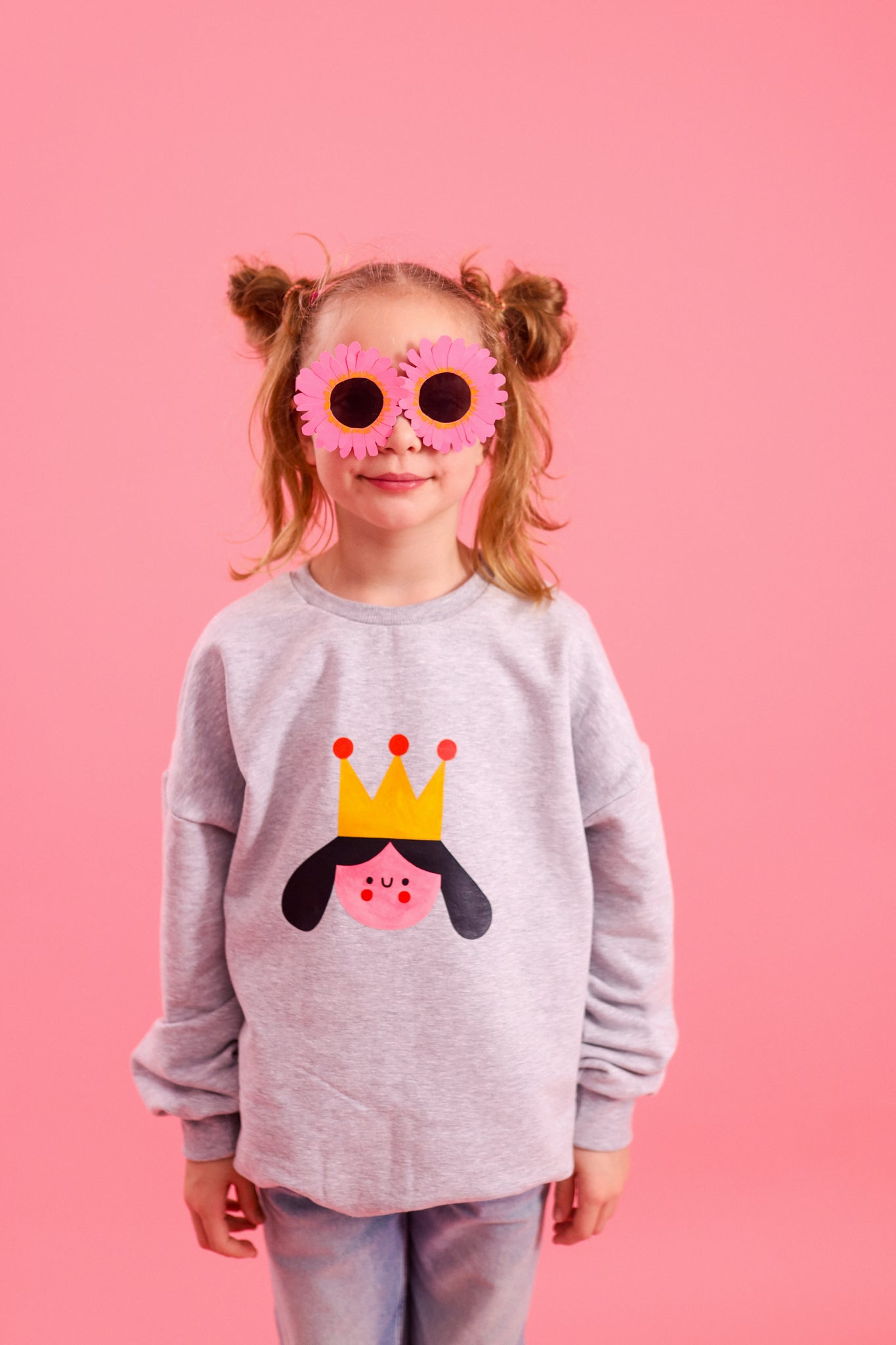 QUEEN AUF GRAU MELIERT SWEATSHIRT (LIEFERZEIT CA. 14 TAGE)