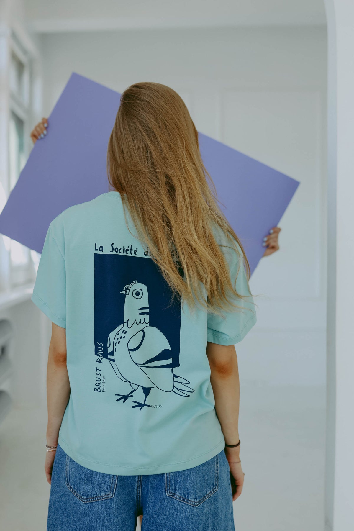 BRUST RAUS - BOXY T-SHIRT - Halfbird x DGU - ART Kollektion