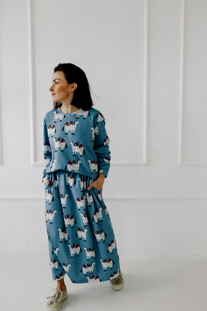 PFERDE AUF BLAU - ERWACHSENEN ROCK