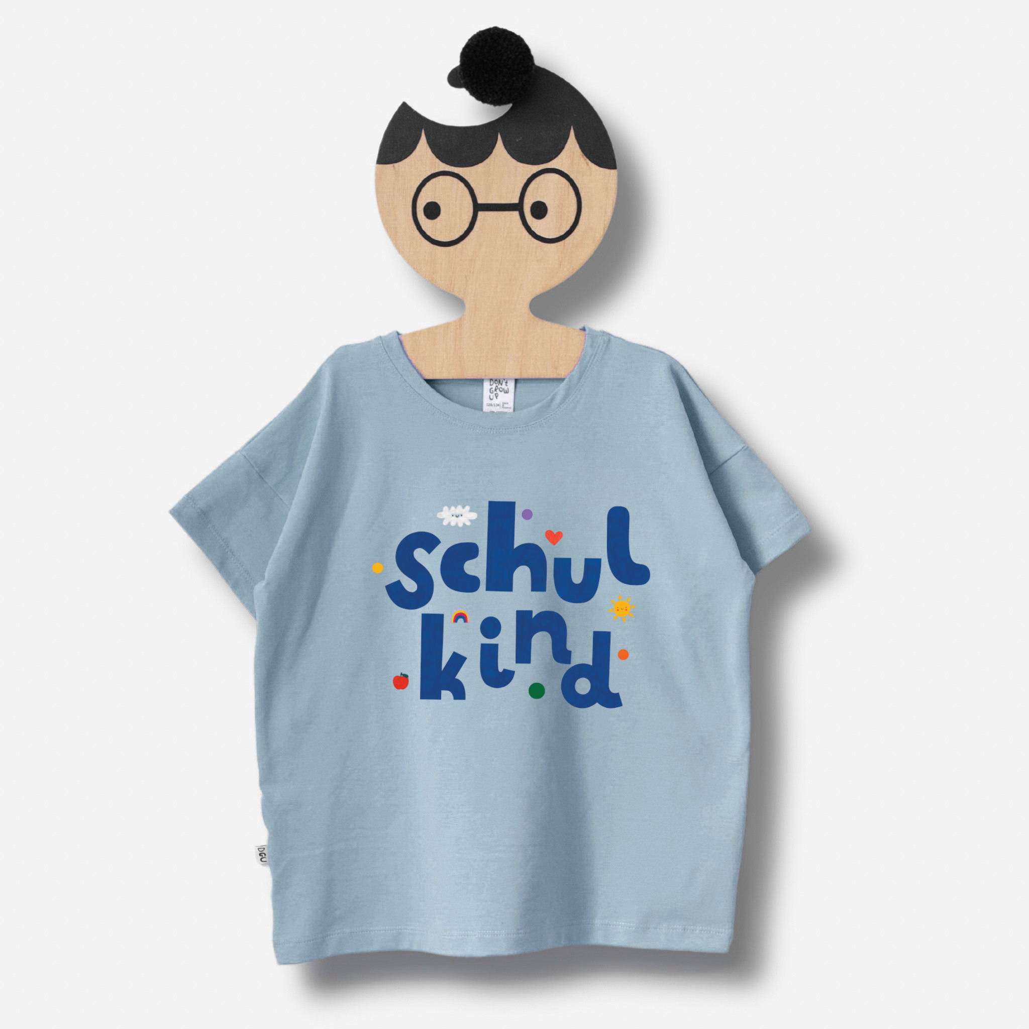 SCHULKIND - KINDER OVERSIZE SHIRT - HELLBLAU