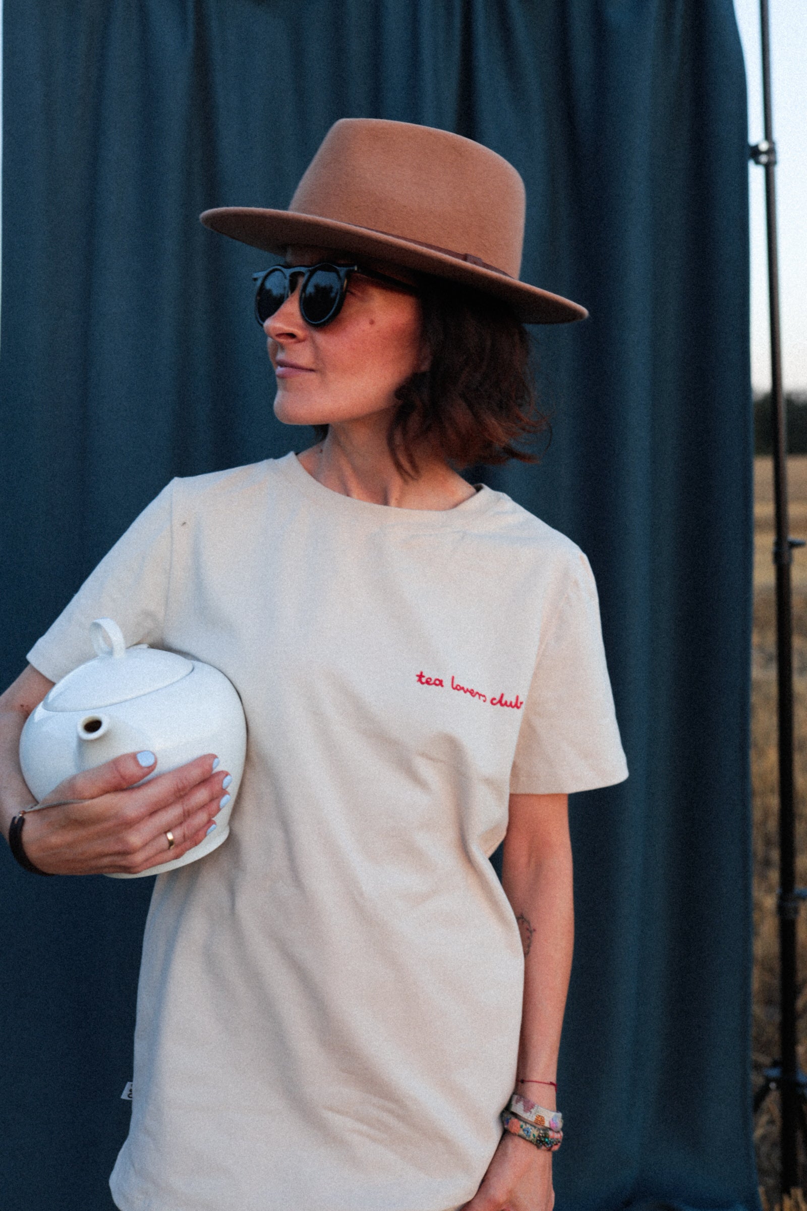 TEA LOVER AUF CREME - ERWACHSENEN T-SHIRT