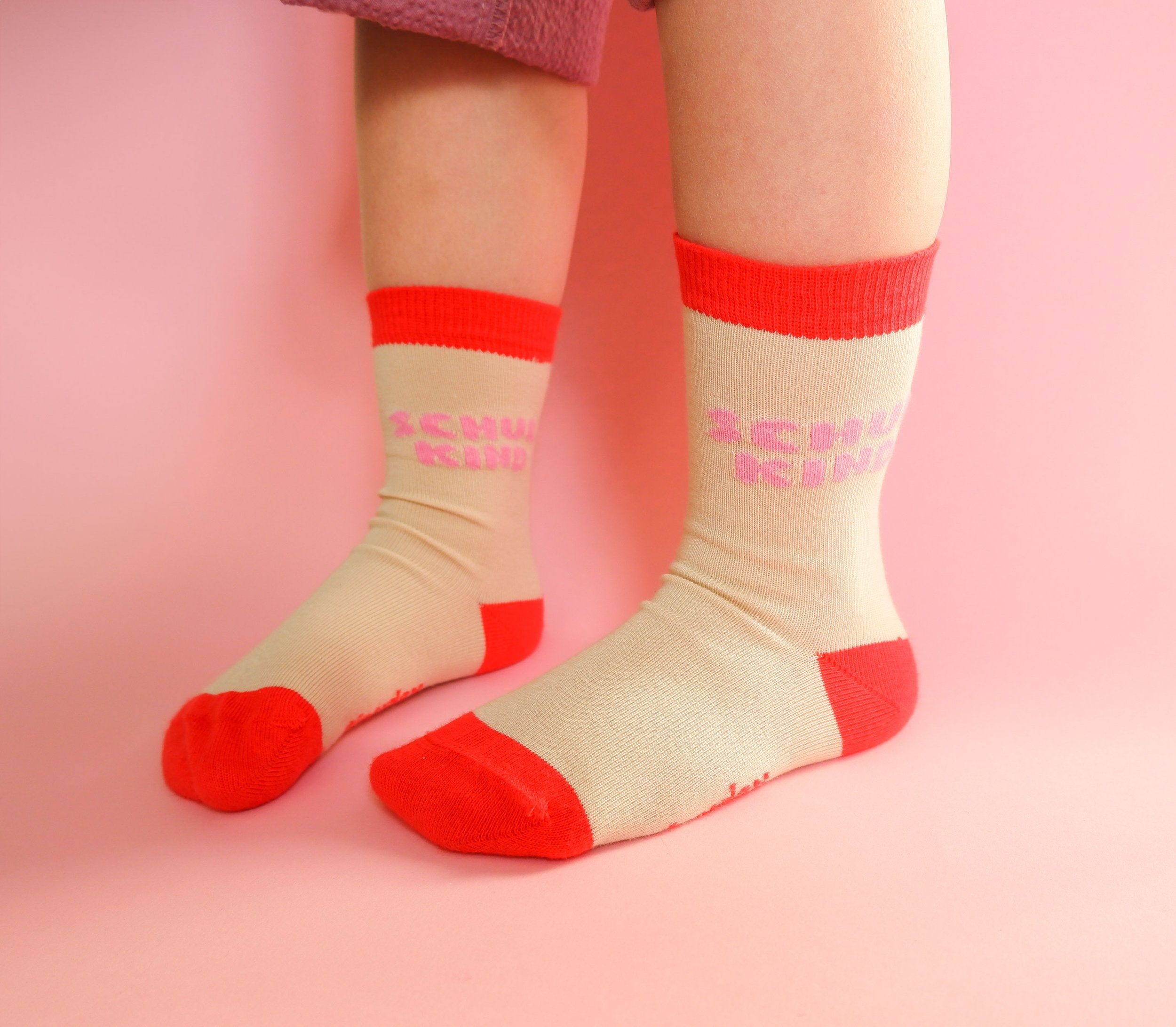 SOCKEN SCHULKIND ROSA + ROT
