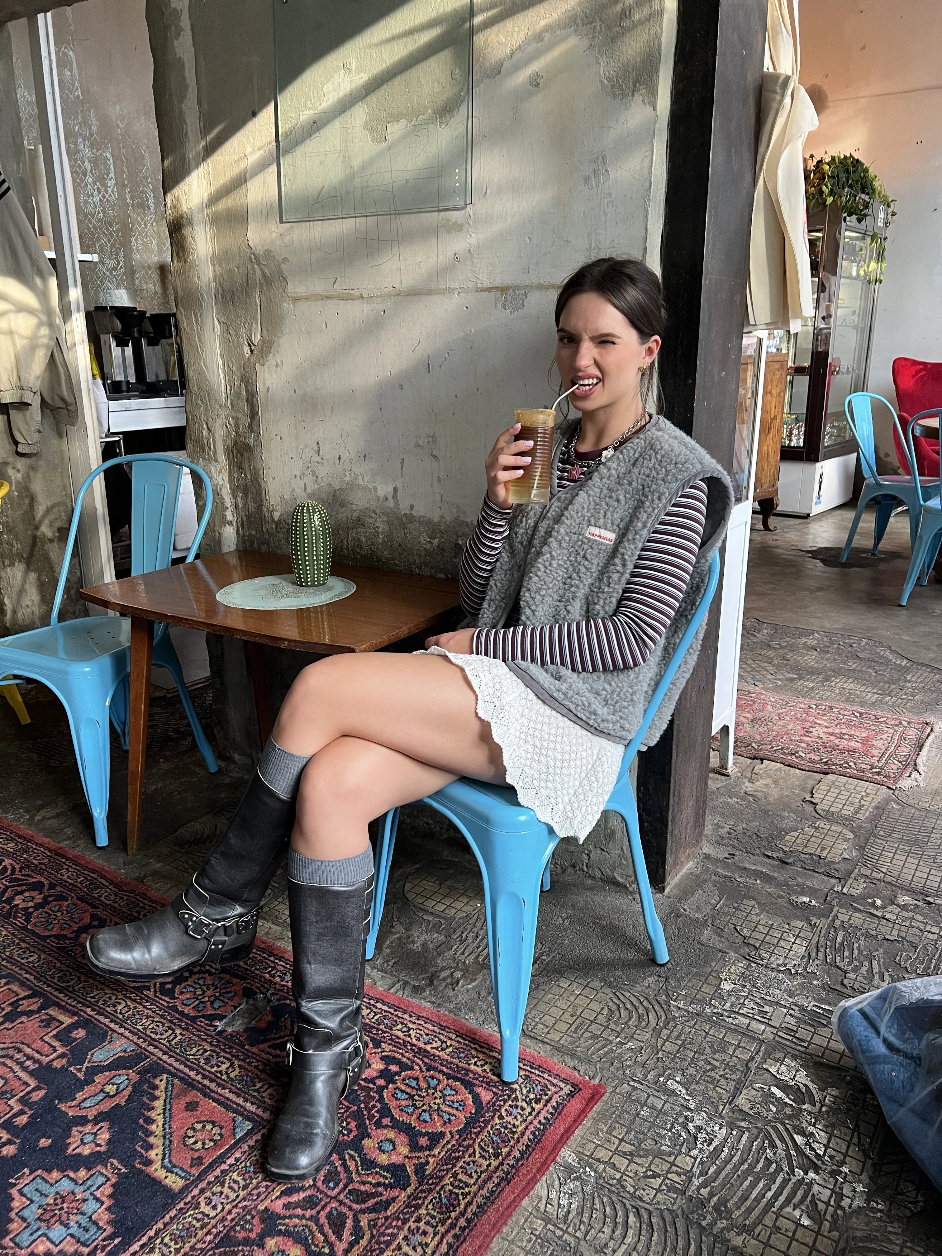 WESTE 100% WOLLE (MERINO) - GRAU