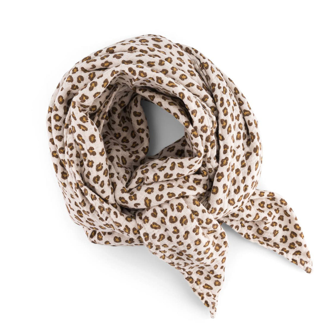 HALSTUCH - MINI LEOPARD GREIGE  110x110