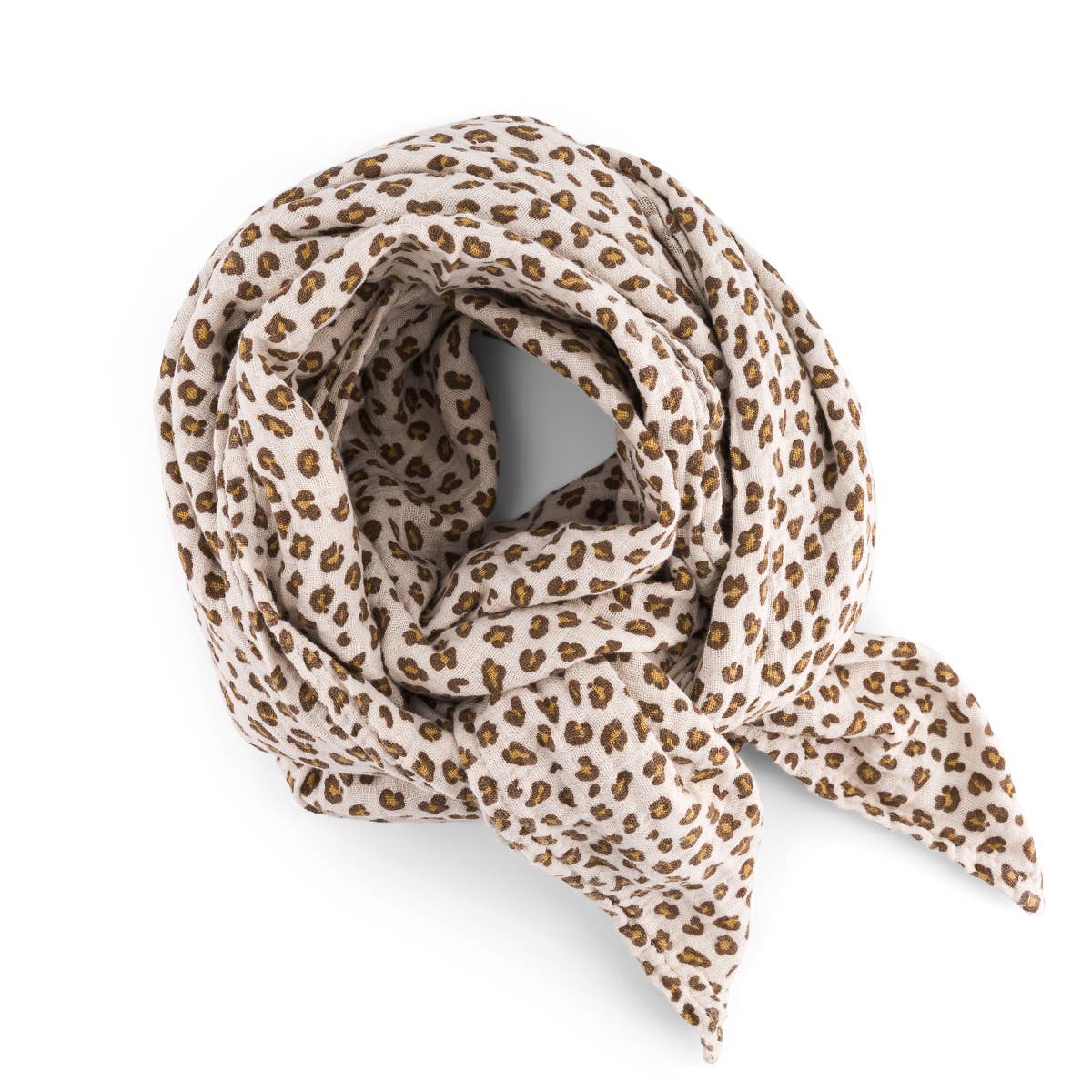 HALSTUCH - MINI LEOPARD GREIGE  110x110