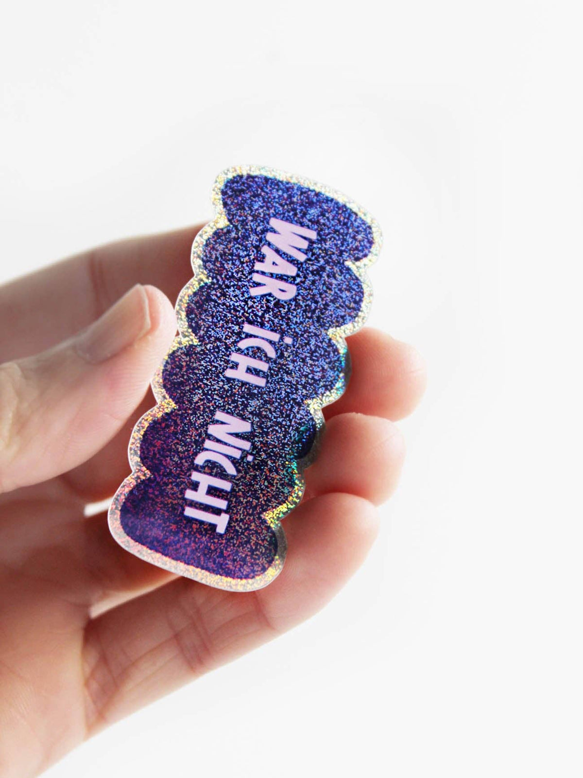 Glitzer Sticker - War ich nicht