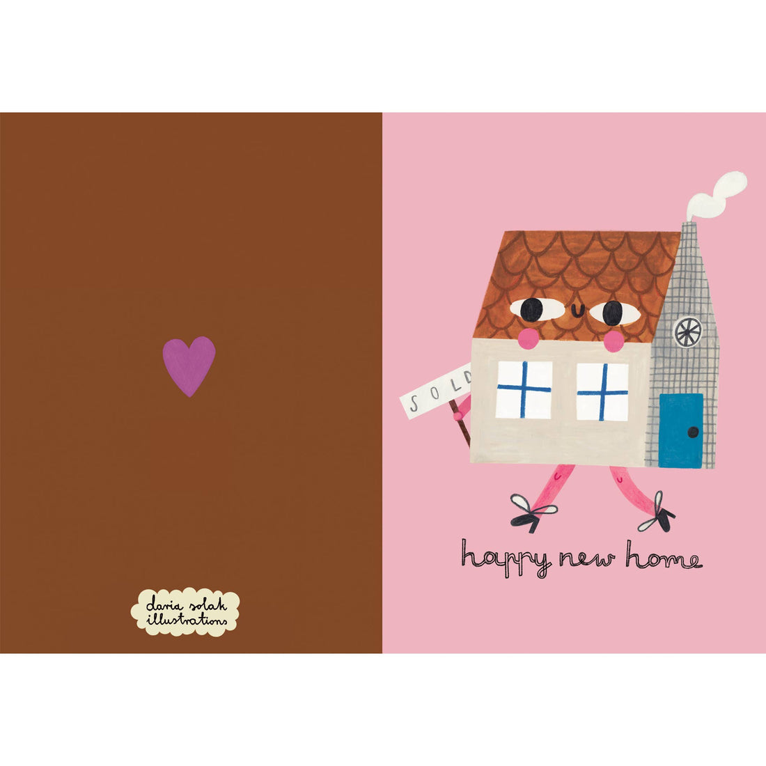 HAPPY NEW HOME - Karte + Umschlag