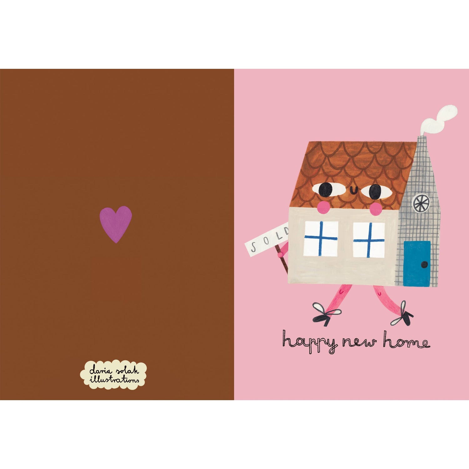 HAPPY NEW HOME - Karte + Umschlag