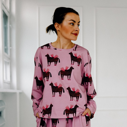 PRE ORDER - PFERDE AUF ROSA - LONGSLEEVE