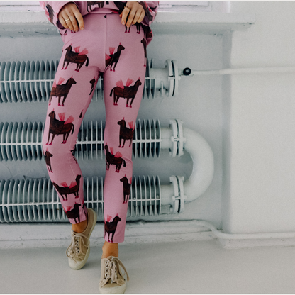 PFERDE AUF ROSA -  LEGGINGS