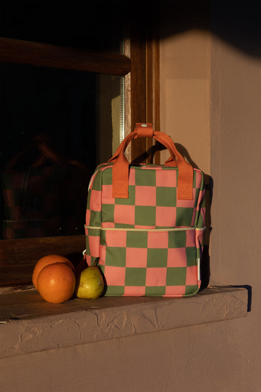 RUCKSACK (KLEIN)- FARMHOUSE - SPROUT GREEN + FLOWER PINK