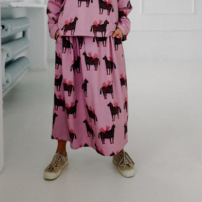 PFERDE AUF ROSA -  ERWACHSENEN ROCK