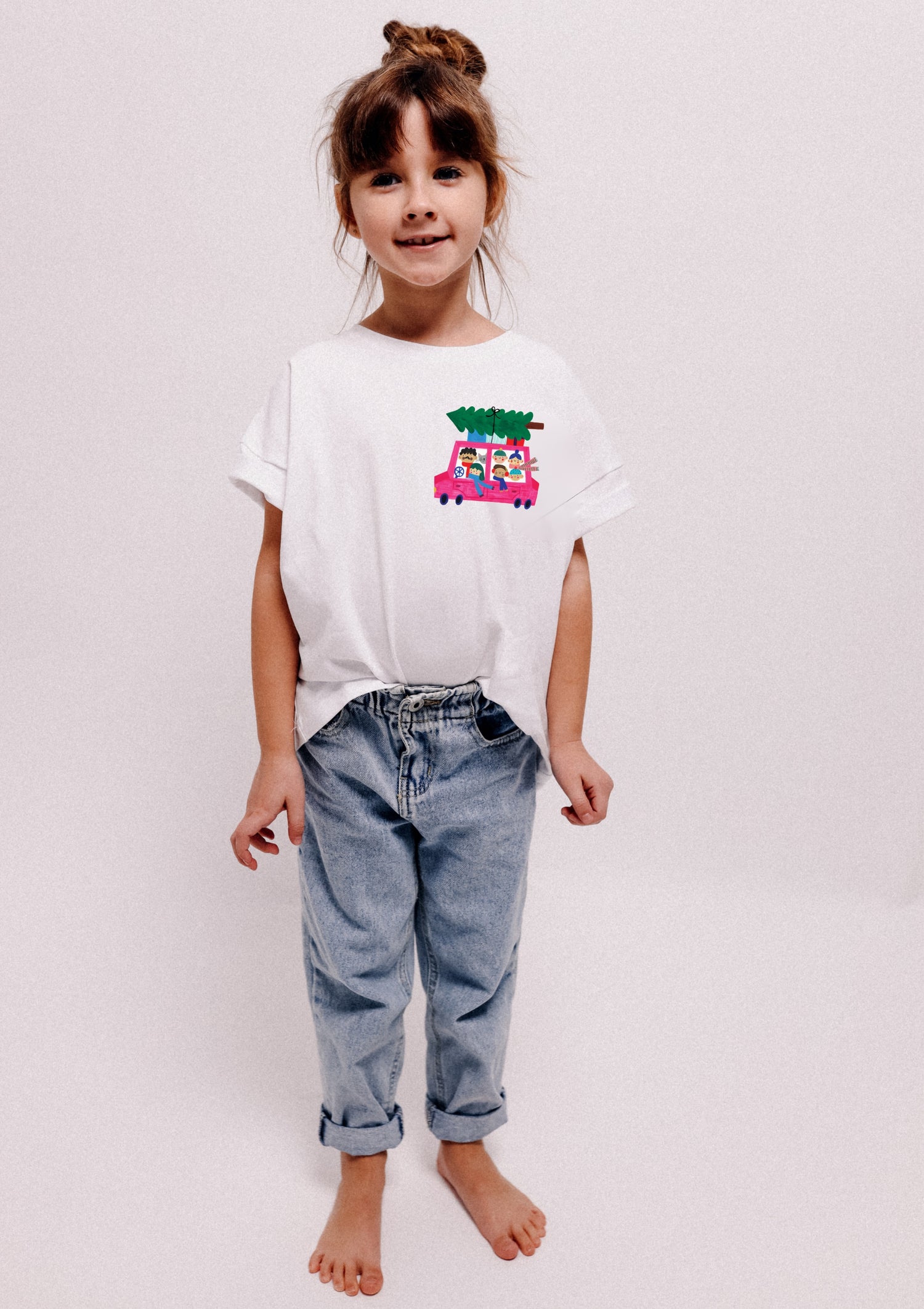 WEIHNACHTEN AUF WEIß KINDER OVERSIZED SHIRT