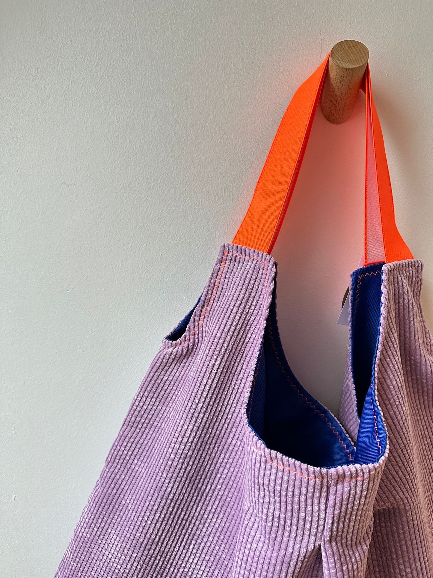 SHOPPER - CORD FLIEDER + NEON ORANGE