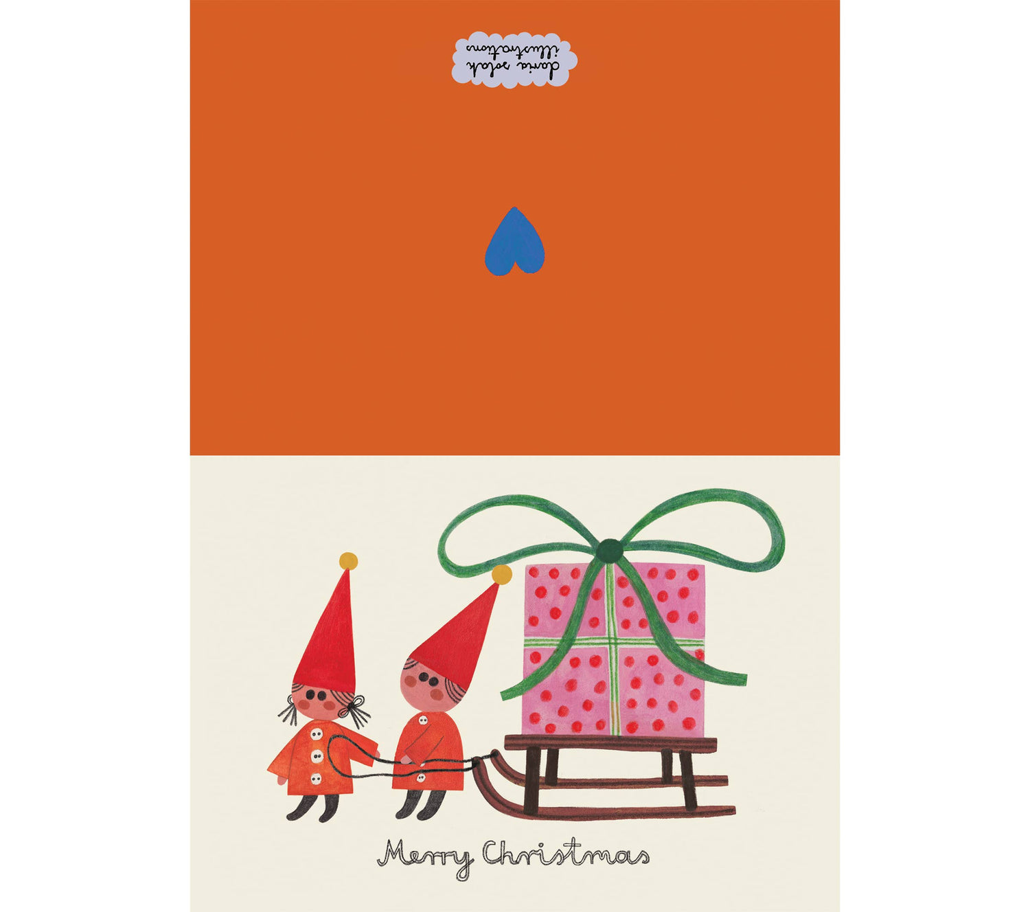 WEIHNACHTSWICHTEL NUMMER 4 - KARTE + UMSCHLAG