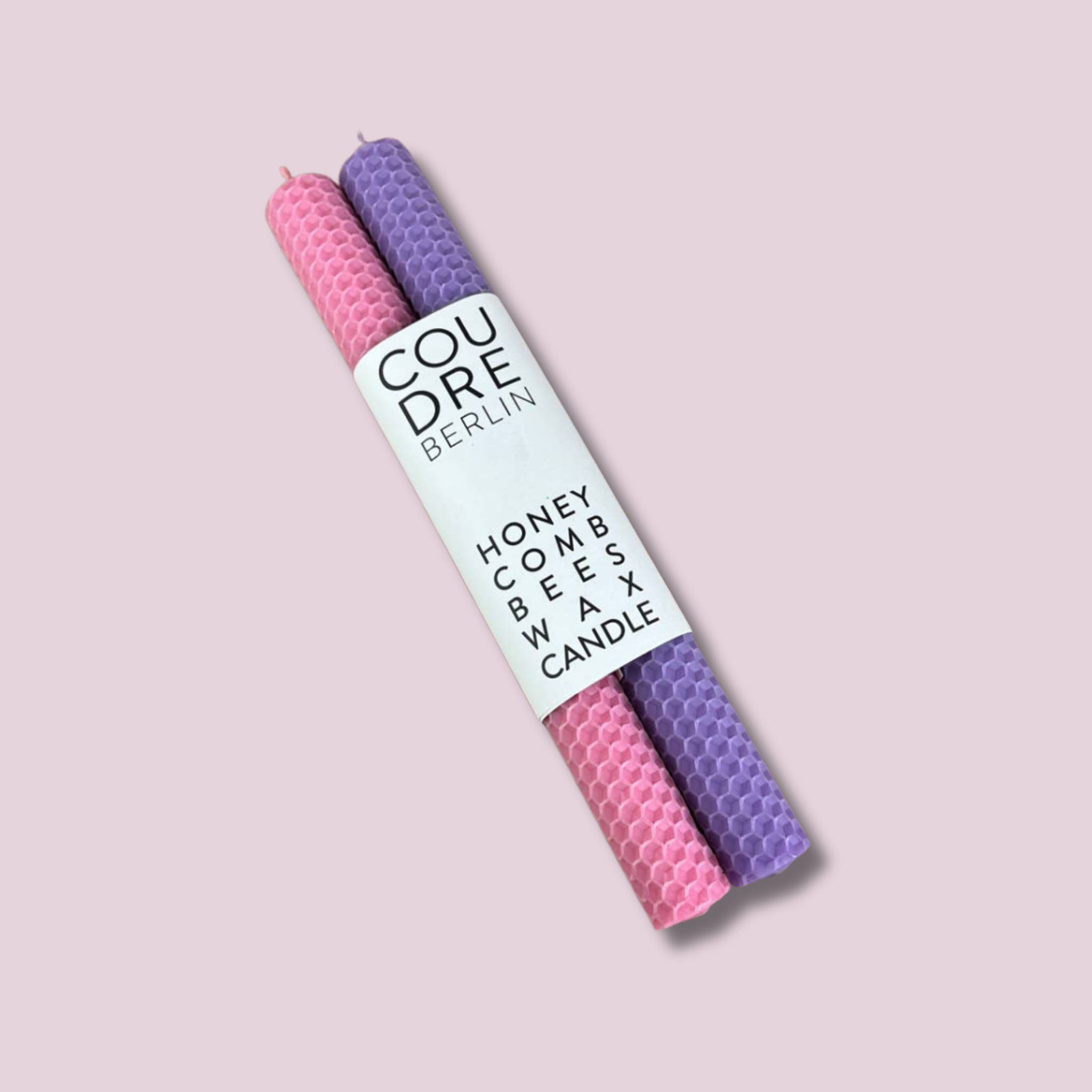 BIENENWACHSKERZEN - ROSA + LILA