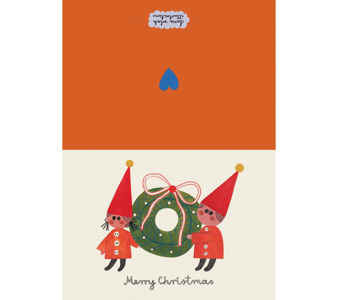 WEIHNACHTSWICHTEL NUMMER 1 - KARTE + UMSCHLAG