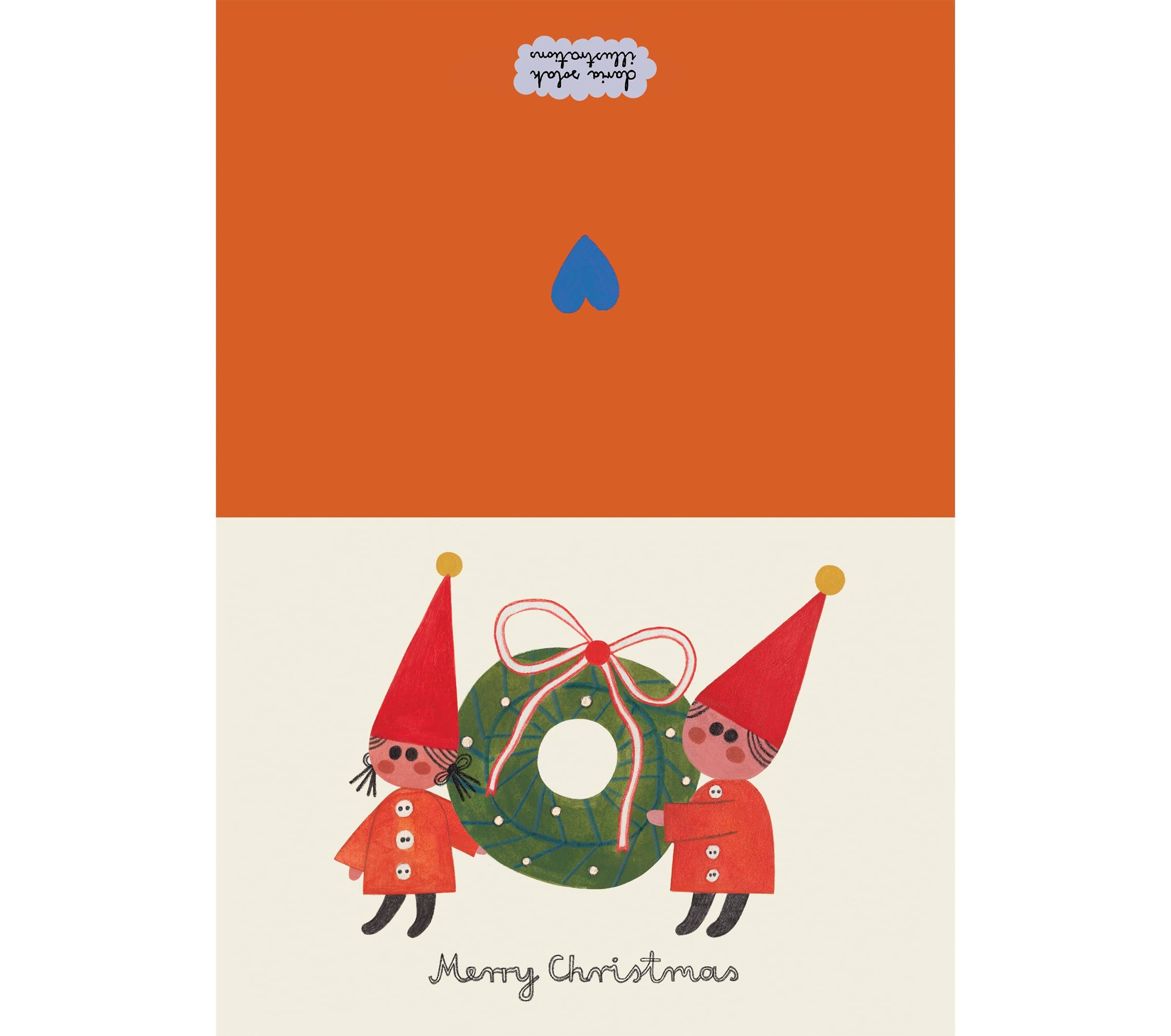 WEIHNACHTSWICHTEL NUMMER 1 - KARTE + UMSCHLAG