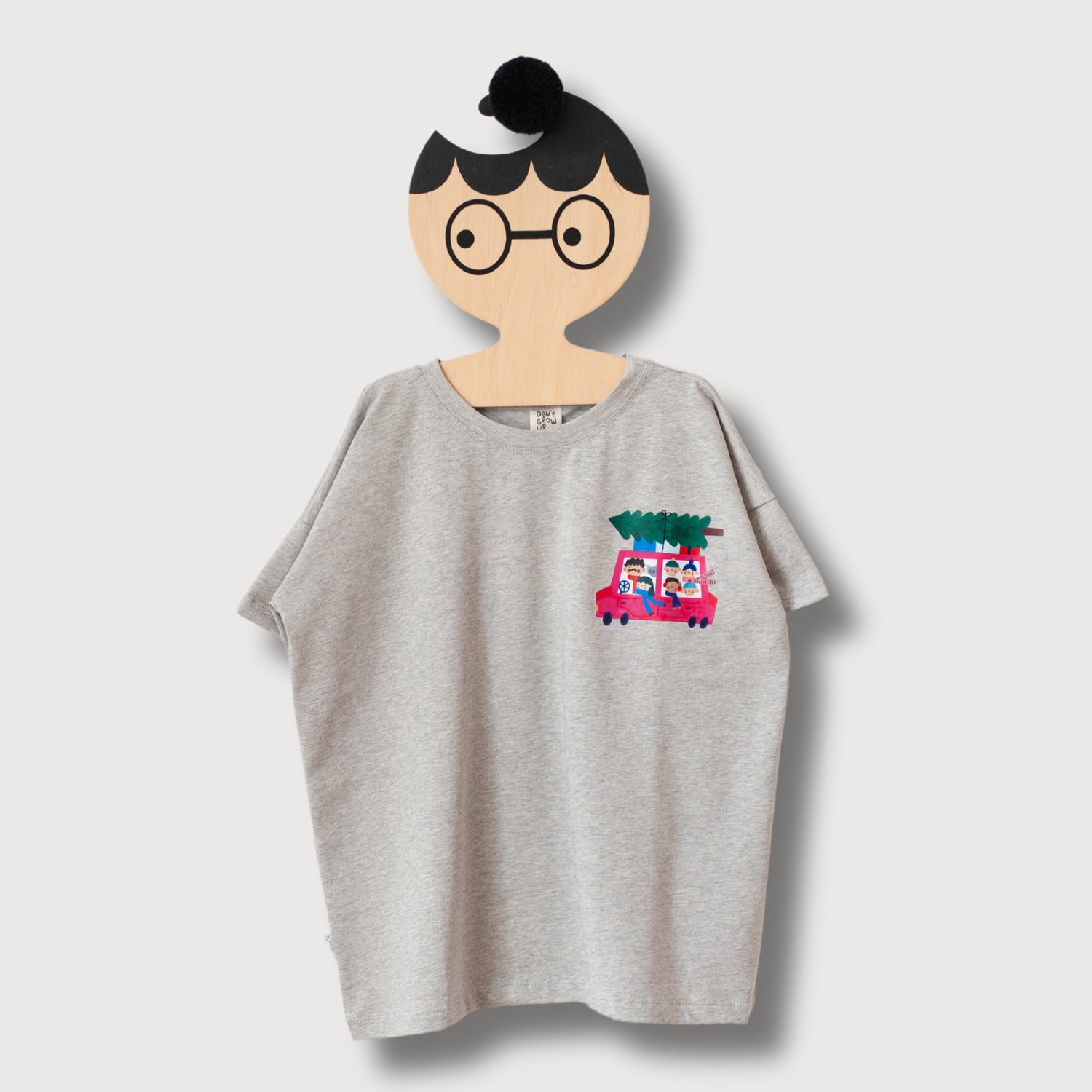 WEIHNACHTEN AUF GRAU MELIERT KINDER OVERSIZED SHIRT