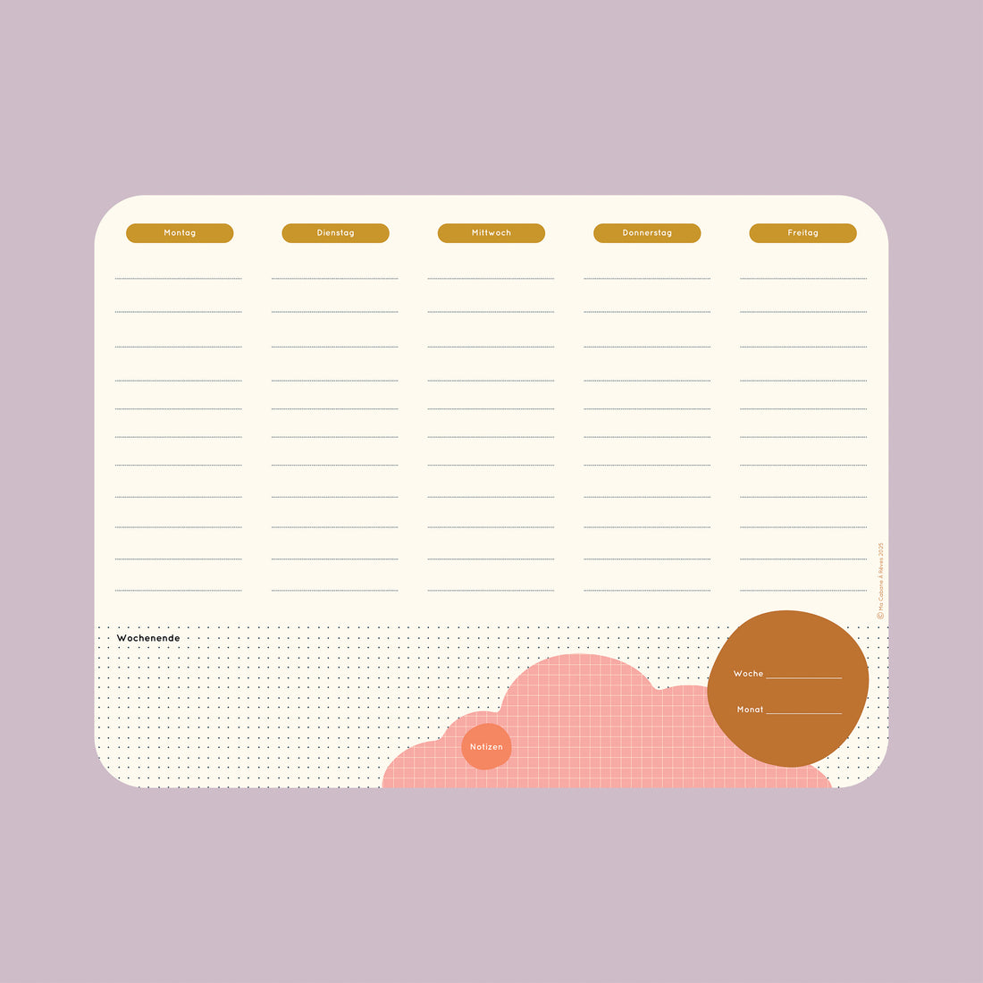 MAGNETISCHER WOCHENPLANER - LITCHI