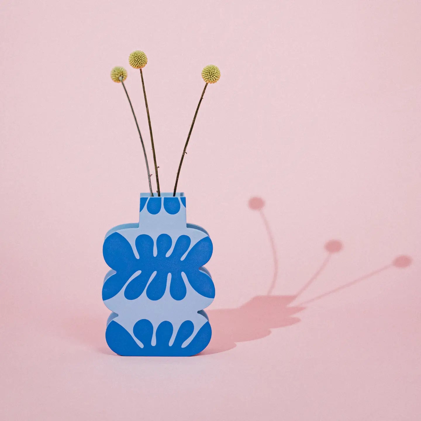 HOLZVASE - BLAU ABSTRAKT