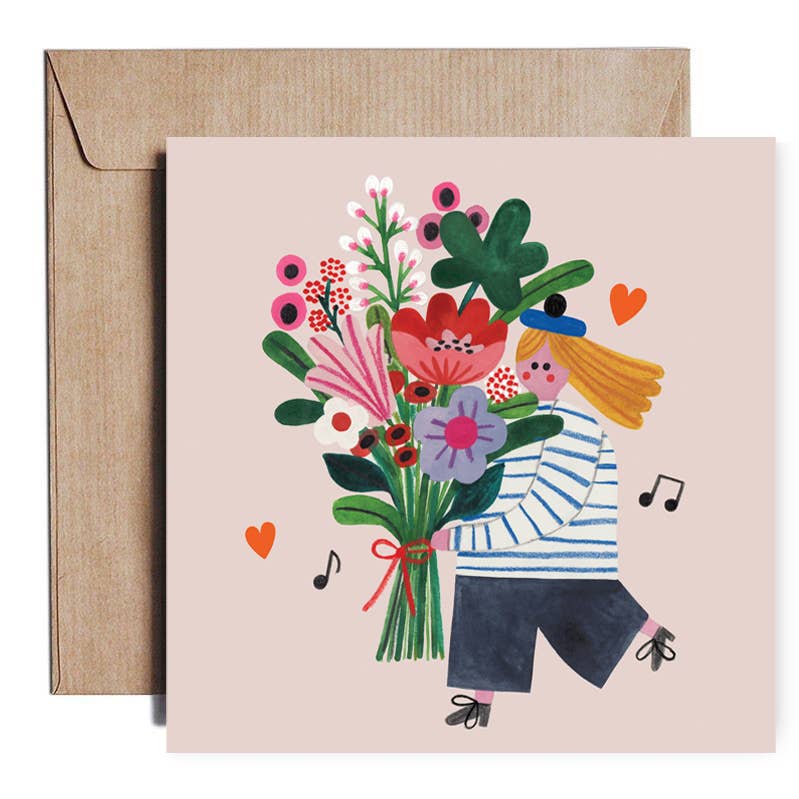 FLOWER GIRL - Karte + Umschlag