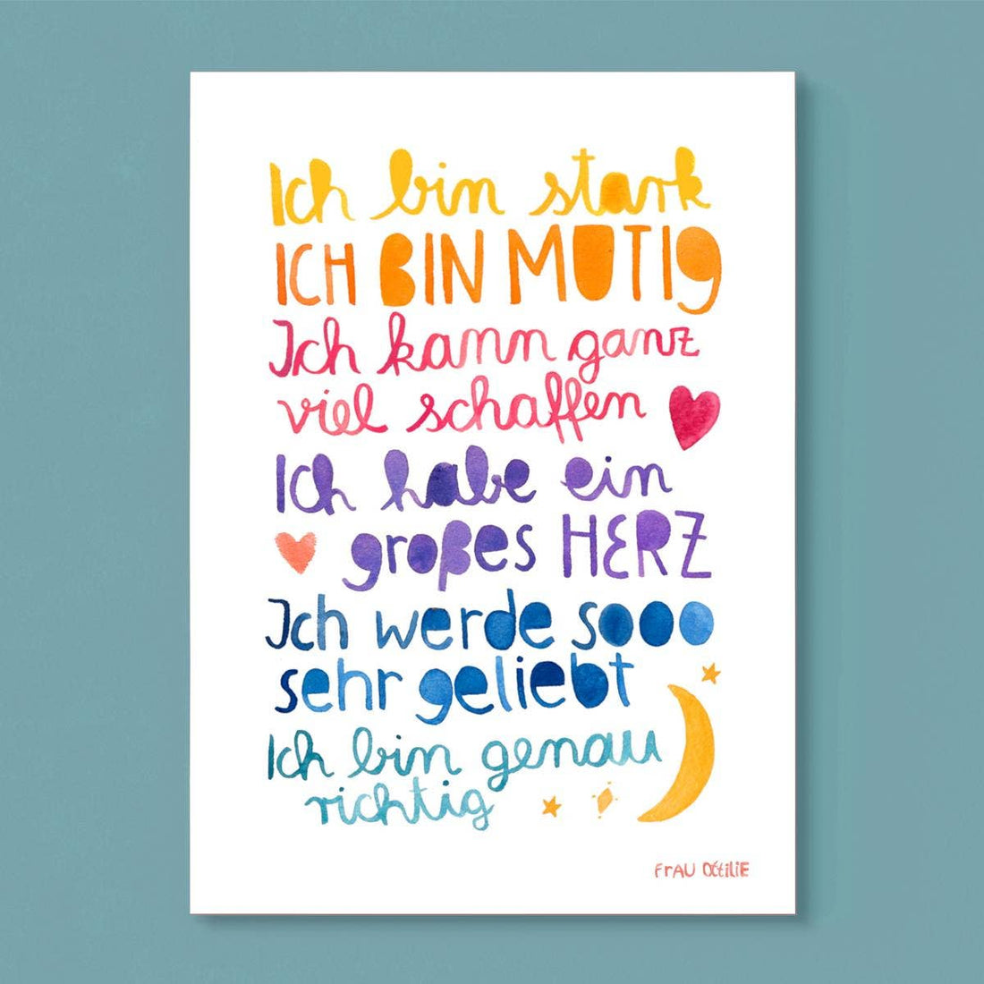 POSTER - AFFIRMATIONEN - ICH BIN - A4
