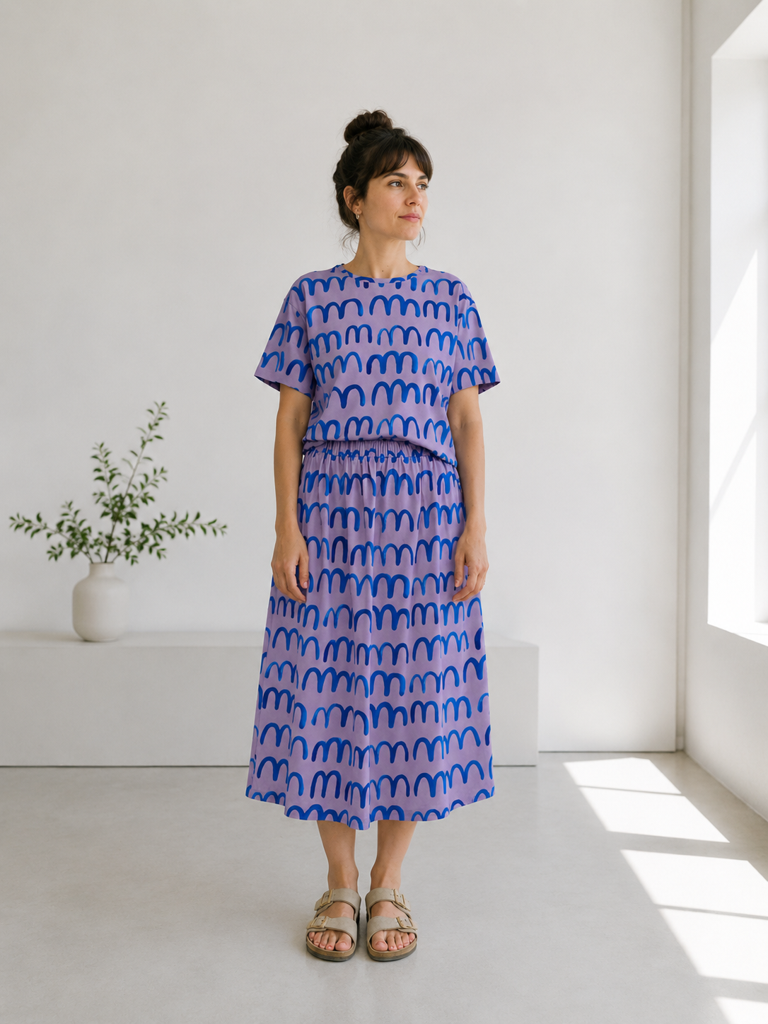 WELLEN - LILA - BOXY T-SHIRT