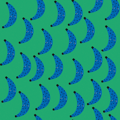 BANANEN AUF GRÜN ALL OVER PRINT-  ERWACHSENEN ROCK