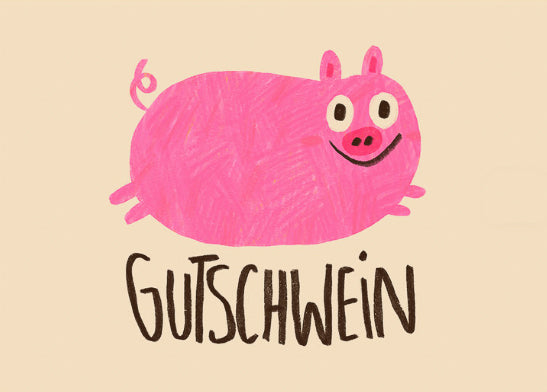 POSTKARTE - GUTSCHWEIN