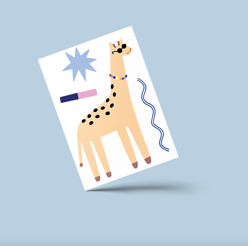Reflektierende Sticker - Partyanimal Giraffe Sticker
