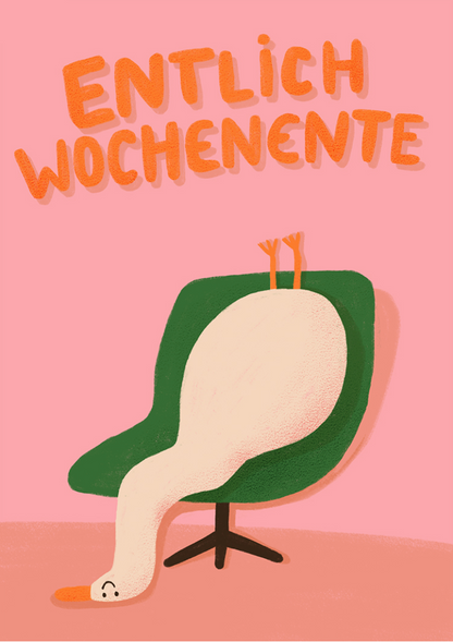 POSTKARTE - ENTLICH WOCHENENDE
