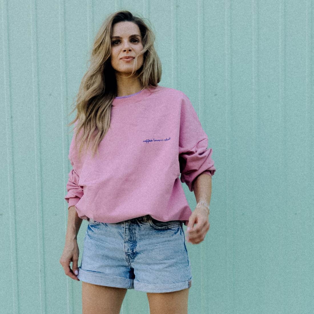 BIG COFFEE LOVER AUF ALTROSA - SWEATSHIRT (LIEFERUNG CA. 14 TAGE)
