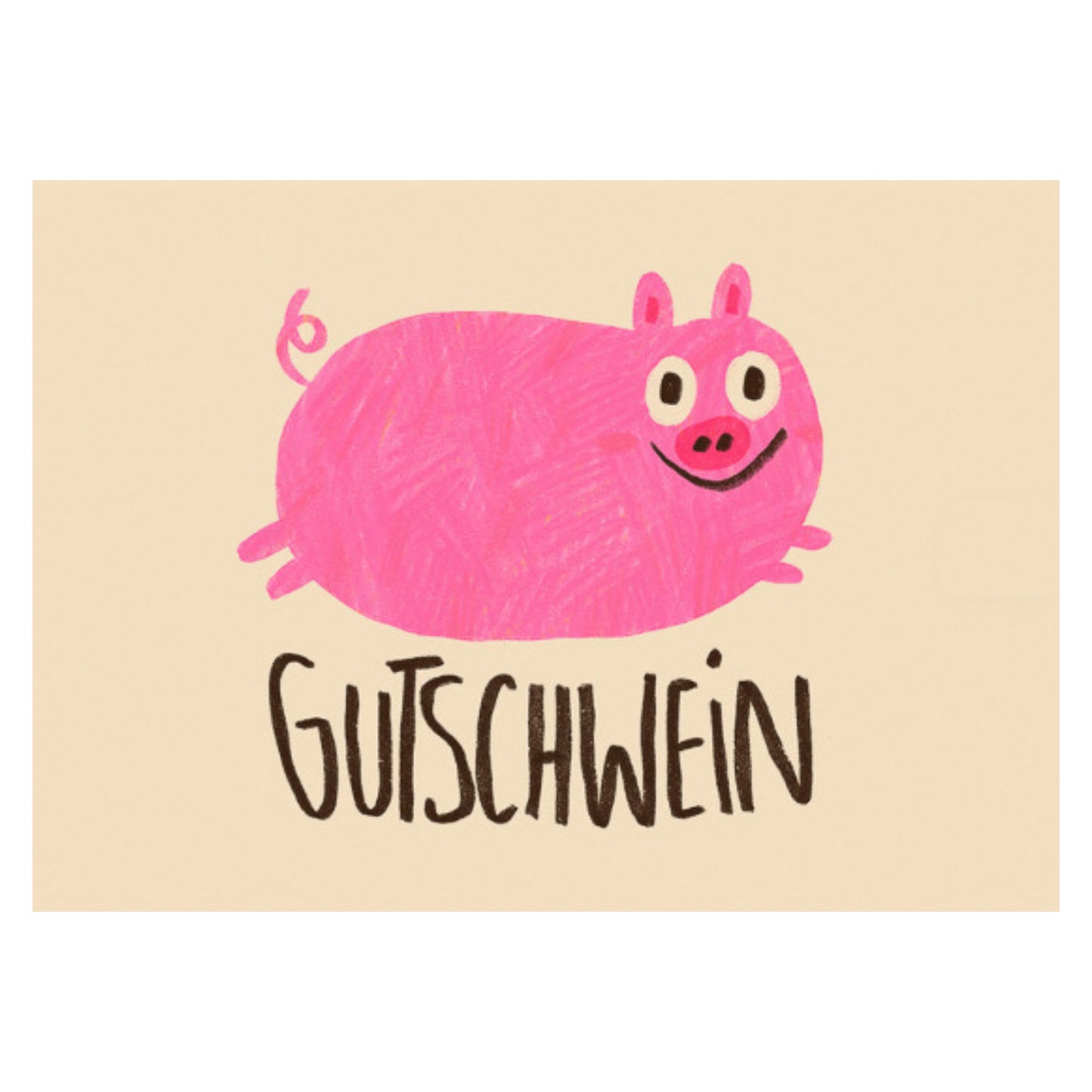 POSTKARTE - GUTSCHWEIN