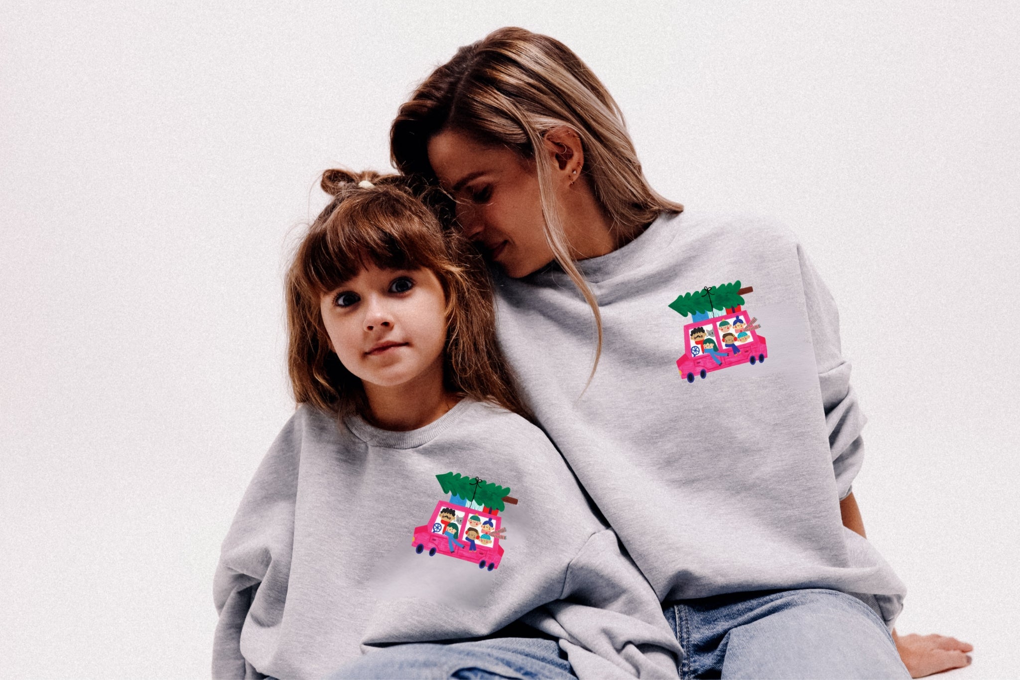 WEIHNACHTEN AUF GRAU MELIERT - ERWACHSENEN SWEATSHIRT