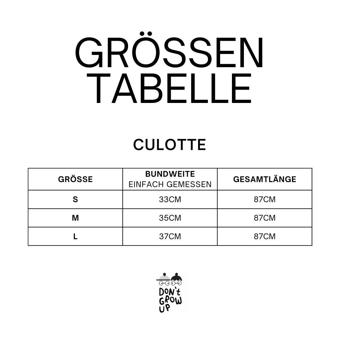 SKETCHY GARDEN -  ERWACHSENEN 7/8 CULOTTE (LIEFERUNG CA. 14 TAGE)