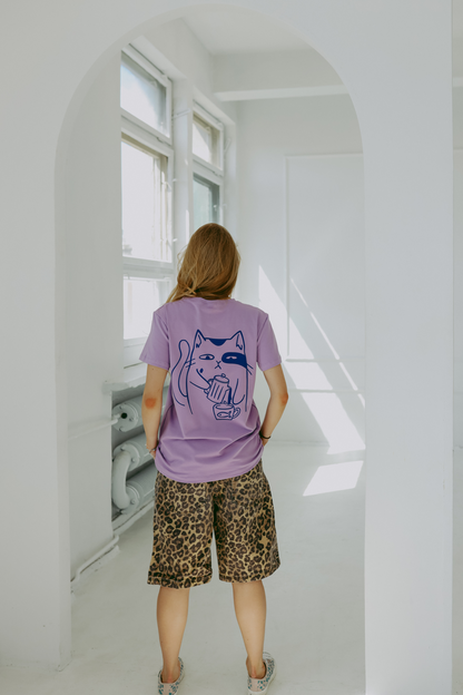 Meowcinno -  Erwachsenen T-Shirt - Lila