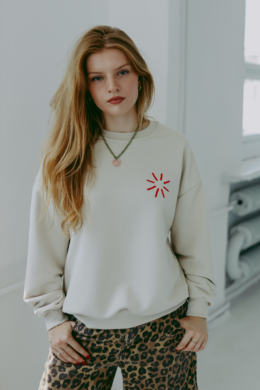 Glow - Oversized Sweatshirt - Creme