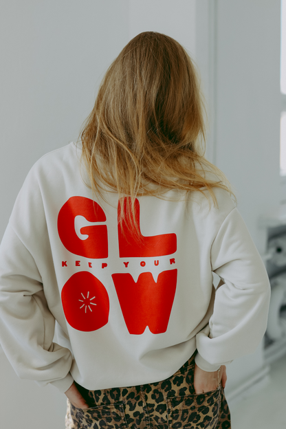 Glow - Oversized Sweatshirt - Creme