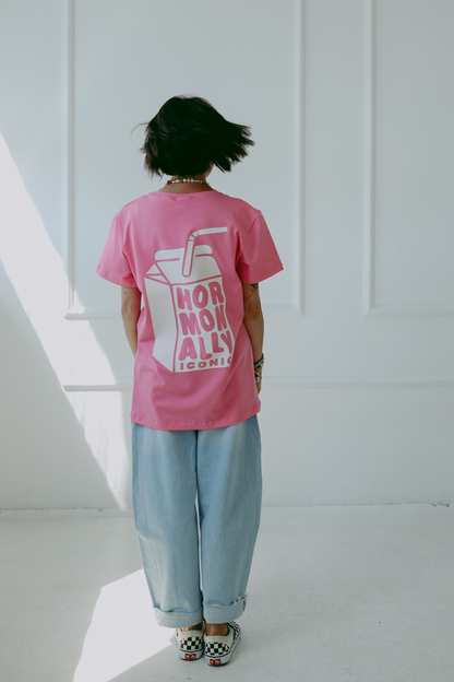 Hormonally Iconic - Erwachsenen T-Shirt - Pink