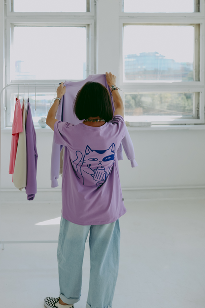 Meowcinno -  Erwachsenen T-Shirt - Lila