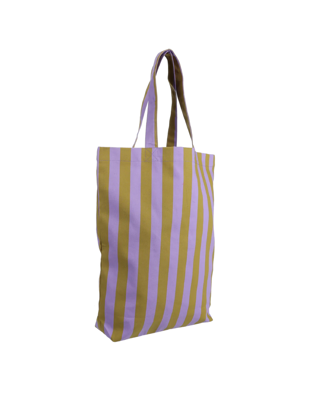 Baumwolltasche Streifen Lila + Senf