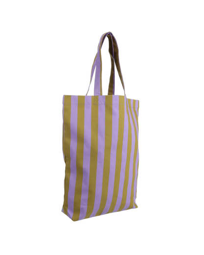 Baumwolltasche Streifen Lila + Senf