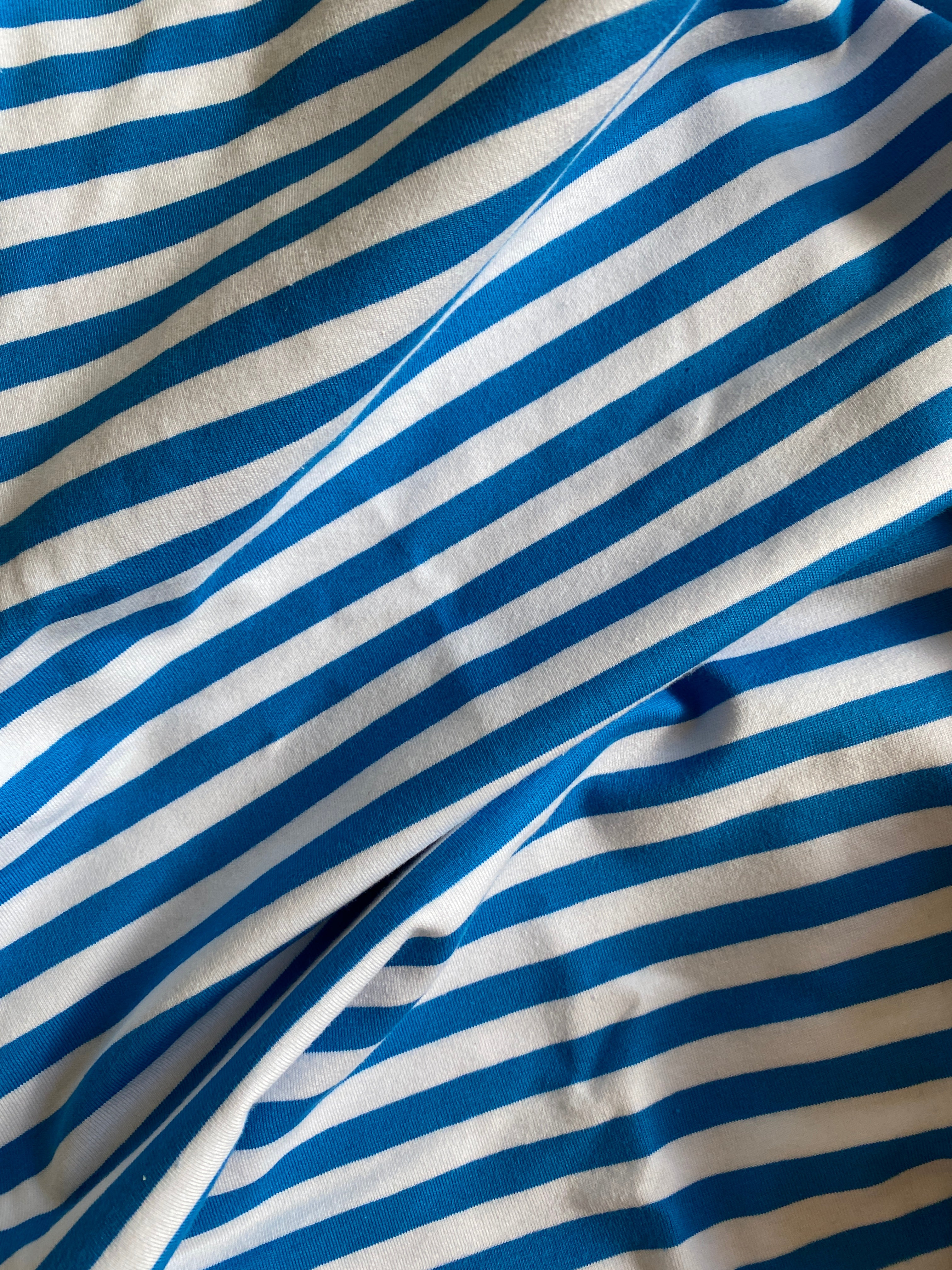 STREIFEN WEIß + BLAU -  ERWACHSENEN T-SHIRT (ANFERTIGUNG CA. 14 TAGE)