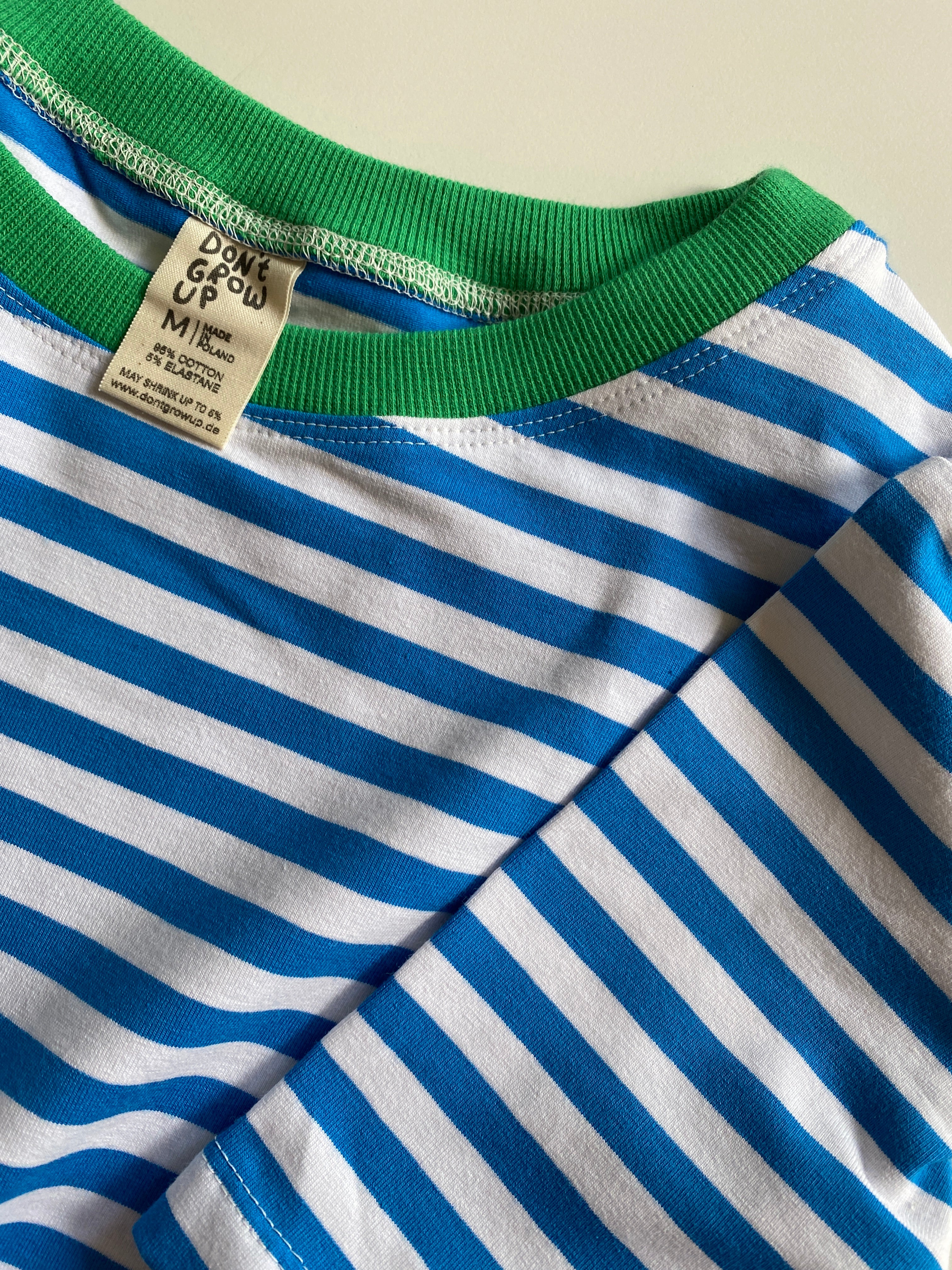 STREIFEN WEIß + BLAU -  ERWACHSENEN T-SHIRT (ANFERTIGUNG CA. 14 TAGE)