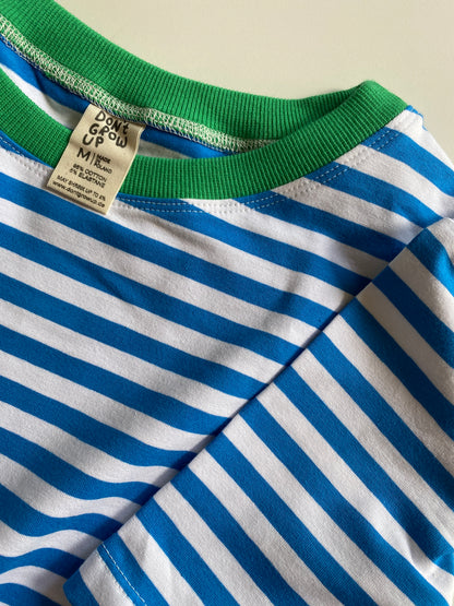 STREIFEN WEIß + BLAU -  ERWACHSENEN T-SHIRT (ANFERTIGUNG CA. 14 TAGE)